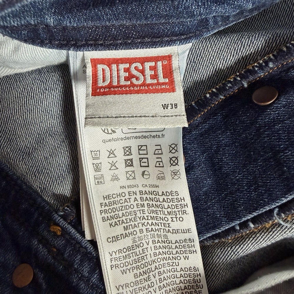 Diesel Buster Jeans Men's 38x30 Regular Slim Tapered Blue Denim A00894 RB062 - Picture 4 of 7